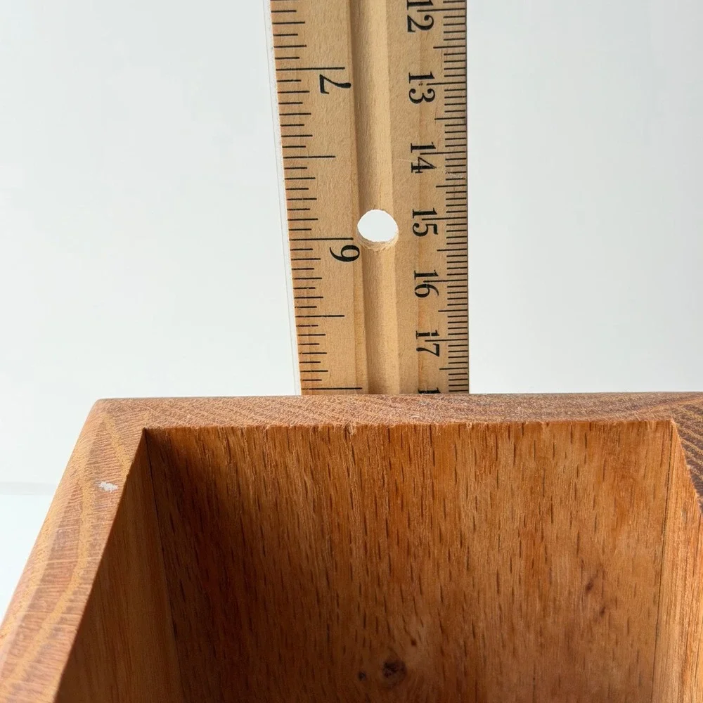 Vintage Cutco Oak Kitchen Tool Caddy Rustic Wood Countertop Organizer 90s
